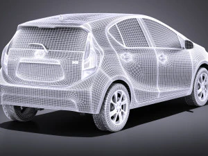 Toyota Prius C 2016 vray 3D Model
