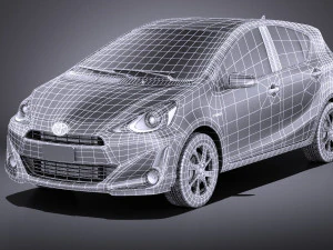 Toyota Prius C 2016 vray 3D Model