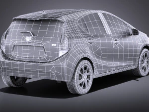 Toyota Prius C 2016 vray 3D Model