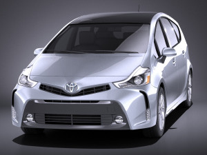 Toyota Prius V 2017 vray 3D Modell