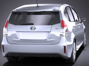 Toyota Prius V 2017 vray 3D Modell