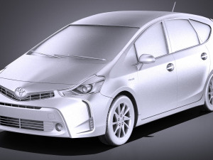 Toyota Prius V 2017 vray 3D Modell