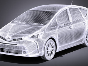 Toyota Prius V 2017 vray 3D Modell