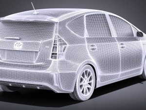 Toyota Prius V 2017 vray 3D Modell