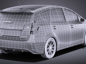 Toyota Prius V 2017 vray 3D Modell