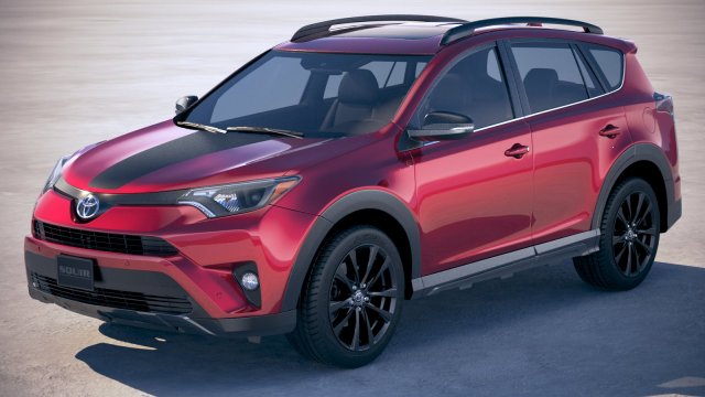 Toyota RAV4 Adventure 2018 3D Model .c4d .max .obj .3ds .fbx .stl .blend