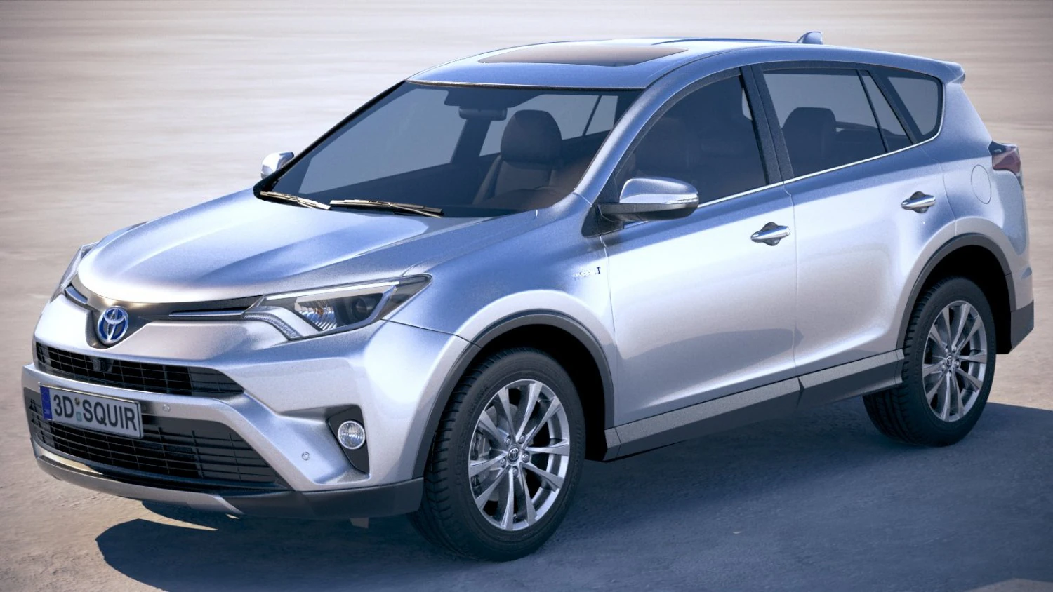 Toyota RAV4 Hybrid EU 2017 3D Model .c4d .max .obj .3ds .fbx .stl .blend