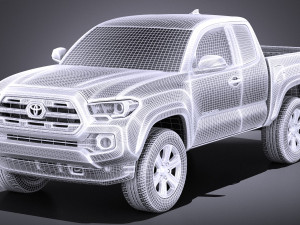 Tacoma Short Cab 2018 vray Modèle 3D