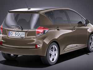 Toyota Verso S 2016 vray 3D मॉडल