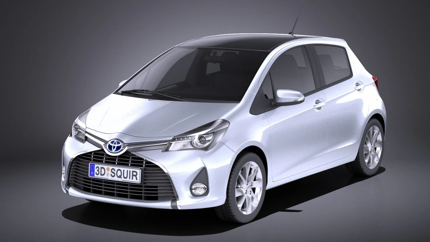 Toyota Yaris 2016 vray 3D Model .c4d .max .obj .3ds .fbx .stl .blend 