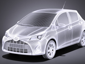 Toyota Yaris 2016 vray 3D Модель
