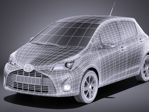 Toyota Yaris 2016 vray 3D Модель