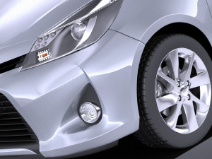 Toyota Yaris Hybrid 2014 vray Modèle 3D