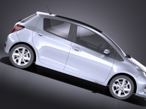 Toyota Yaris Hybrid 2014 vray Modèle 3D