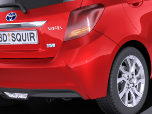 Toyota Yaris SE Hatchback 5-door 2016 vray Model 3D