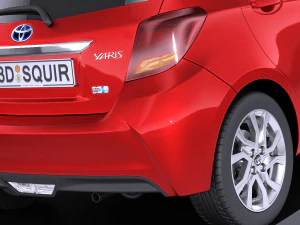 Toyota Yaris SE Hatchback 5-door 2016 vray 3D Model