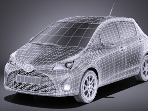 Toyota Yaris SE Hatchback 5-door 2016 vray Model 3D