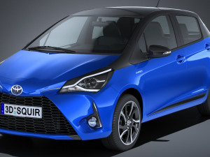 Toyota Yaris Hybrid 2017 3D Model