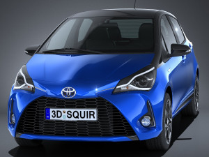 Toyota Yaris Hybrid 2017 3D Модель