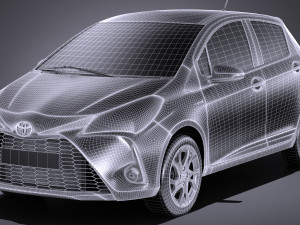 Toyota Yaris Hybrid 2017 3D Модель
