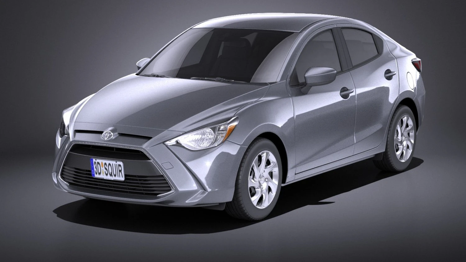 Toyota Yaris Sedan 2017 vray 3D Model .c4d .max .obj .3ds .fbx .stl .blend 