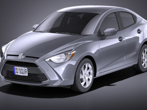 Toyota Yaris Sedan 2017 vray 3D Model