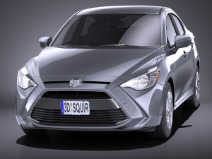 Toyota Yaris Sedan 2017 vray Modelo 3D