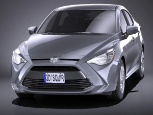 Toyota Yaris Sedan 2017 vray 3D Model