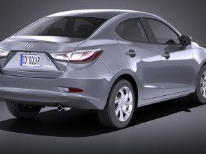 Toyota Yaris Sedan 2017 vray Modelo 3D