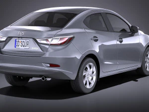 Toyota Yaris Sedan 2017 vray 3D Model
