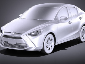 Toyota Yaris Sedan 2017 vray Modelo 3D