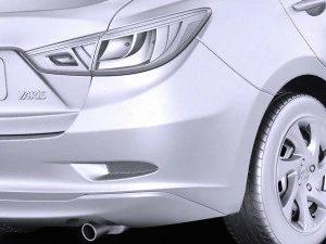 Toyota Yaris Sedan 2017 vray 3D Model