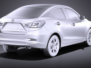 Toyota Yaris Sedan 2017 vray Modelo 3D