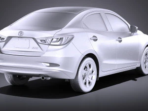 Toyota Yaris Sedan 2017 vray 3D Model