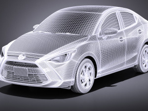 Toyota Yaris Sedan 2017 vray Modelo 3D