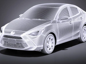 Toyota Yaris Sedan 2017 vray 3D Model
