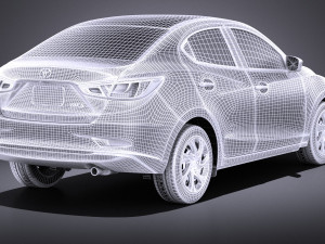 Toyota Yaris Sedan 2017 vray Modelo 3D