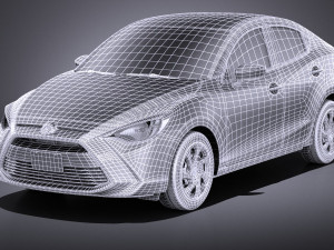 Toyota Yaris Sedan 2017 vray Modelo 3D