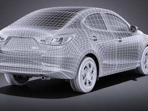 Toyota Yaris Sedan 2017 vray Modelo 3D