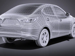 Toyota Yaris Sedan 2017 vray 3D Model