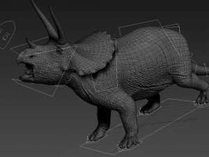 Triceratops 3D मॉडल