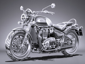 Triumph Bonneville Speedmaster 2018 Modello 3D