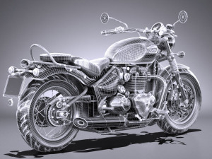 Triumph Bonneville Speedmaster 2018 Modello 3D