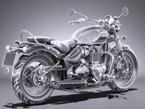 Triumph Bonneville Speedmaster 2018 3D Model