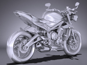 Triumph Street Triple 765 RS 2017 Modello 3D in Motocicletta 3DExport