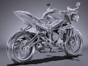 Triumph Street Triple 765 RS 2017 3D Model