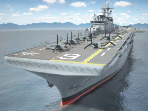 USS America LHA-6 Carrier 3D Model