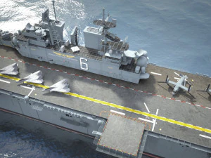 USS America LHA-6 Carrier 3D Model