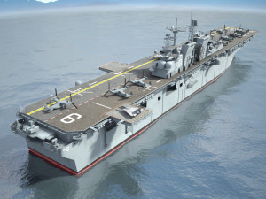USS America LHA-6 Carrier 3D Model