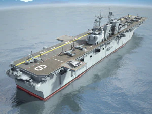 USS America LHA-6 Carrier 3D Model